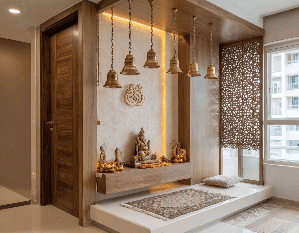 How to Create a Traditional Indian Pooja Room with a Modern Style?