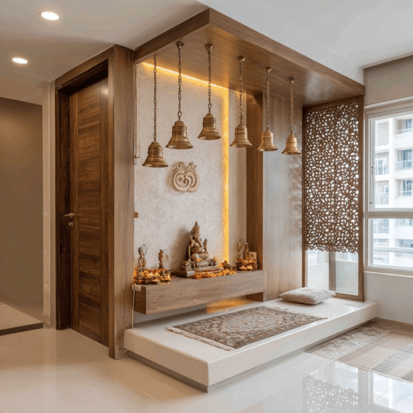How to Create a Traditional Indian Pooja Room with a Modern Style?